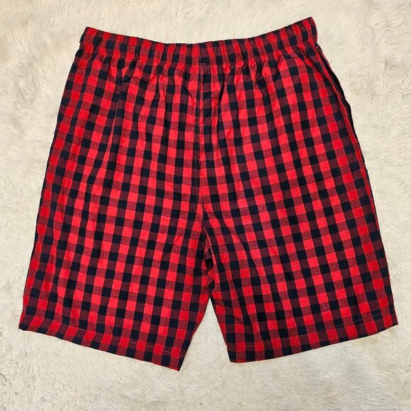 U.S. Polo Assn. Men's Red and Blue Plaid Boxer Shorts Size: L - Picture 3 of 8
